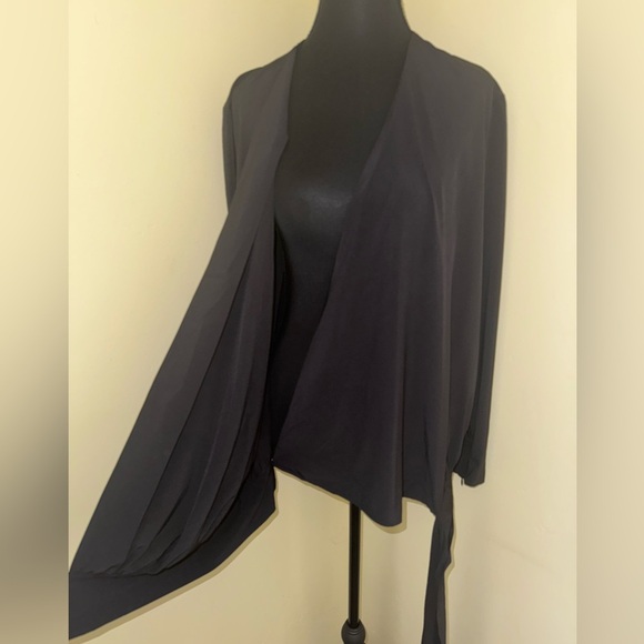 COS Tie-Front V-Neck Blouse Top, Black, Size 38/8 - Picture 7 of 11